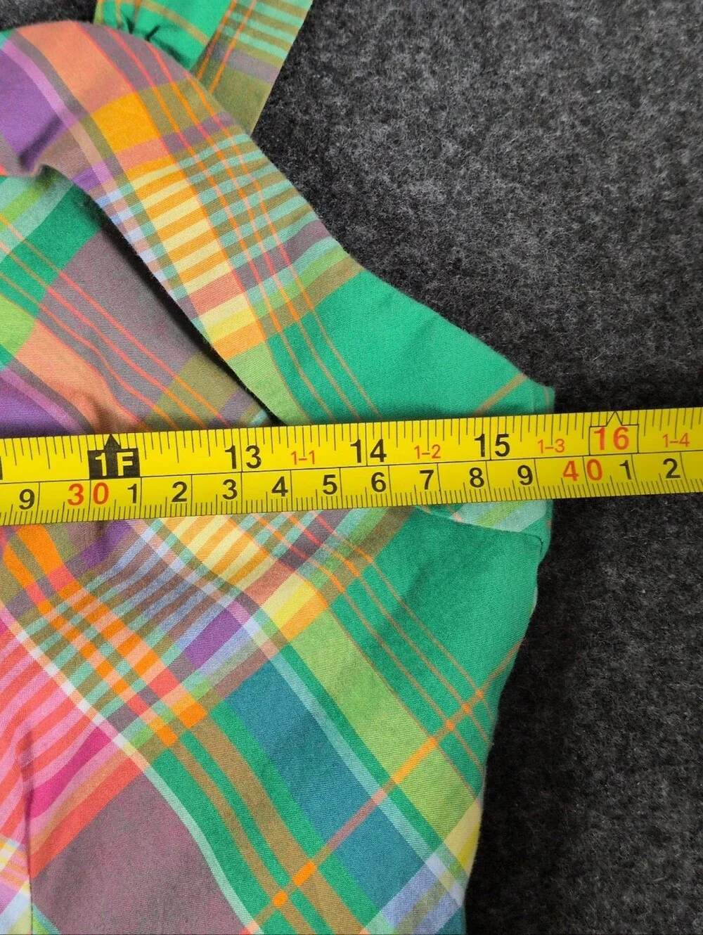 Polo Ralph Lauren Girls 14 Poplin Plaid Button Front Sundress